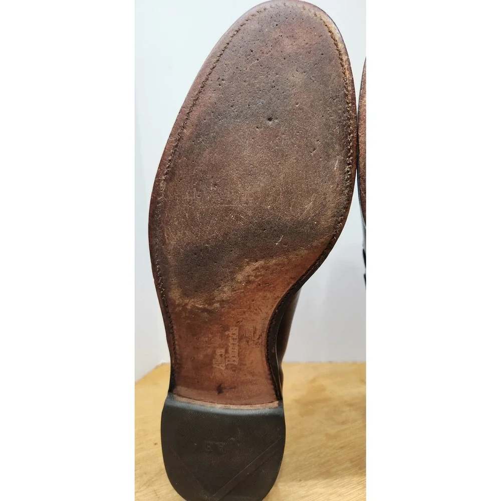 Allen Edmonds Grayson Burgundy Leather Tassel Loafers Mens 10.5 B 8217 Dress